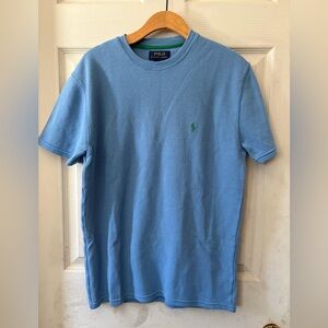 Polo by Ralph Lauren Sky Blue Waffle  Short-Sleeve Crewneck Tee